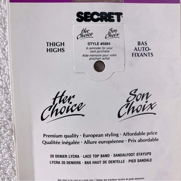 Vintage Secret Thigh Highs With Lace Top Band in Neutral Average NWT - Picture 5 of 7